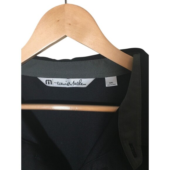 Travis Mathew Shirt Men's Size XXL Black Polo Short Sleeves - Picture 7 of 8